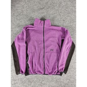 Y2k 2000s Helly Hansen Pro Fleece Purple Black Outdoor Hiking Jacket Womens M